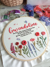 Load image into Gallery viewer, Ava Flower Garden Name Hoop

