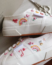 Load image into Gallery viewer, Custom Design on Superga Classic / Mules / Nude Collection
