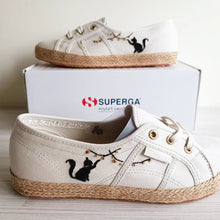 Load image into Gallery viewer, Cat and Bells on Superga 2345 Ballerina Espadrille

