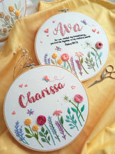 Load image into Gallery viewer, Ava Flower Garden Name Hoop
