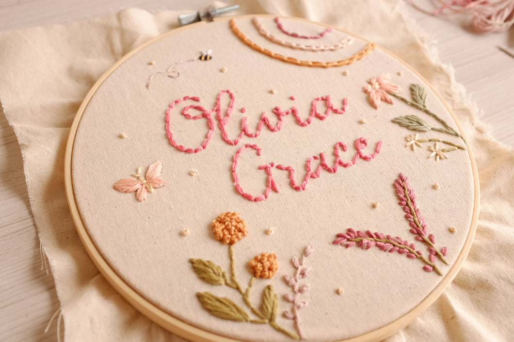 Olivia Fairy Garden Name Hoop