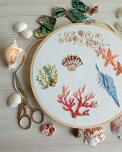 Load image into Gallery viewer, Seashell Embroidery Hoop
