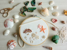 Load image into Gallery viewer, Seashell Embroidery Hoop
