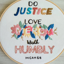 Load image into Gallery viewer, Micah 6:8 Verse Hoop
