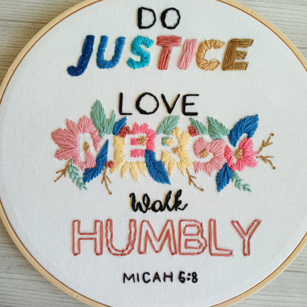 Micah 6:8 Verse Hoop