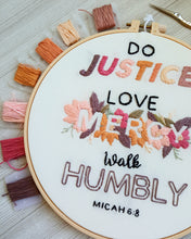 Load image into Gallery viewer, Micah 6:8 Verse Hoop
