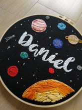 Load image into Gallery viewer, Space-themed Embroidery Name Hoop
