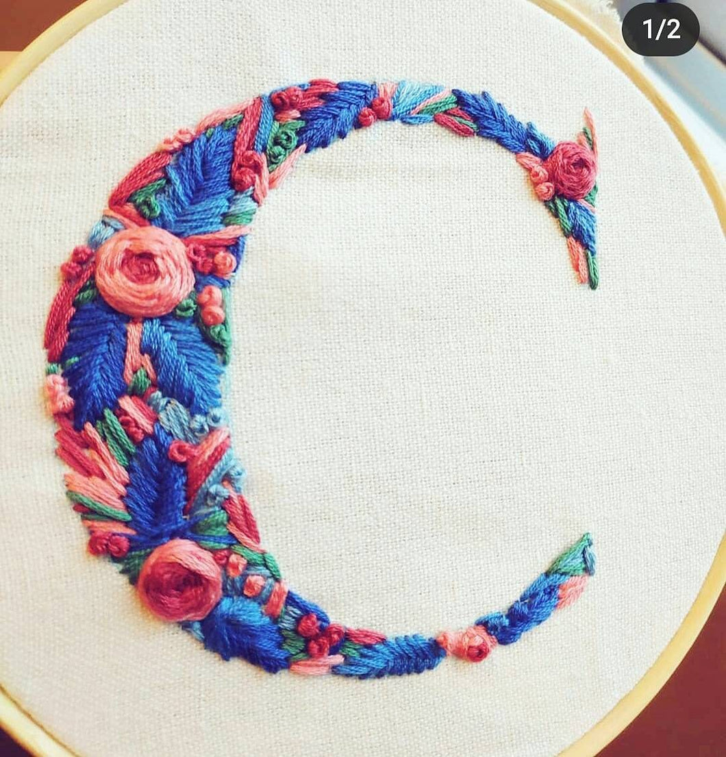 Floral Alphabet Hoop
