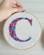 Load image into Gallery viewer, Floral Alphabet Hoop
